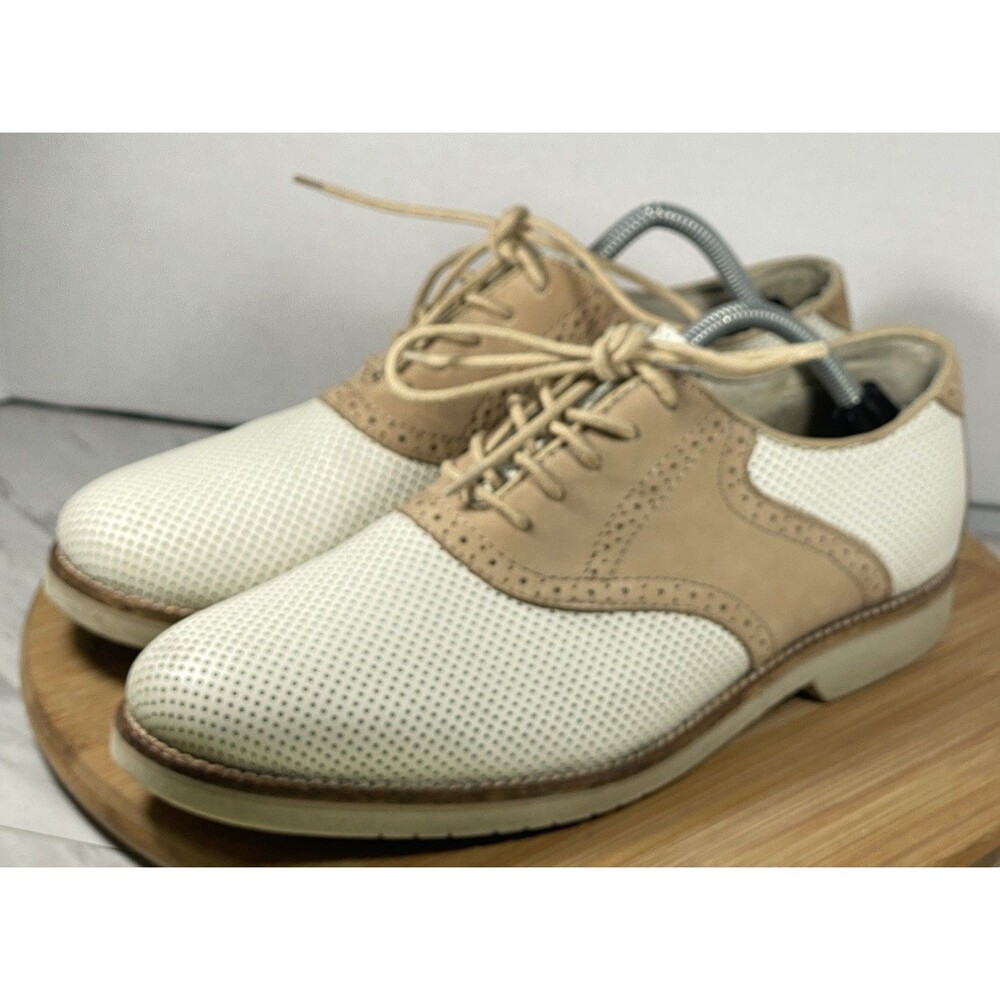 G.H. Bass Men's Brown and Tan Leather Oxfords Size 10.5D